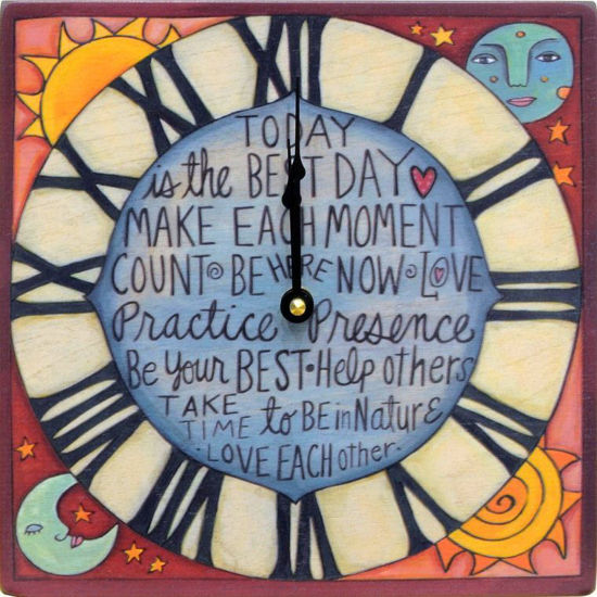 Time to Shine Square Clock by Sincerely, Sticks