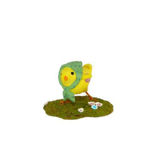 Little Chick with Kerchief A-02 (Green) by Wee Forest Folk®