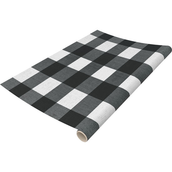 Black & White Buffalo Check Paper Table Runner by Primitives by Kathy