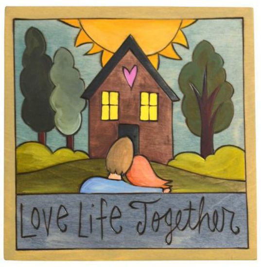 Love Life Together Small Wood Plaque by Sticks