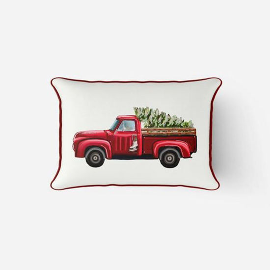 Vintage Tree Truck Lumbar Pillow Cover