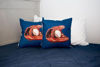 Vintage Baseball Glove Pillow Cover in Navy