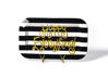 Black Stripe Mini Entertaining Rectangle Platter by Happy Everything!™