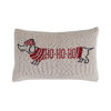 Ho Ho Ho Dachshund Lumbar Pillow by Creative Co-op