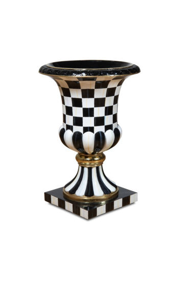 Courtly Check Pedestal Urn by MacKenzie-Childs