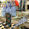 Courtly Check Rain Boots - Short - Size 8 by MacKenzie-Childs
