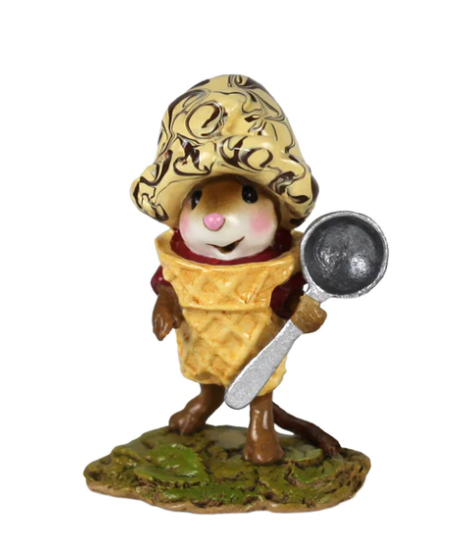 Coffee Fudge Swirl Ice Cream Cone M-650cus (Custom) by Wee Forest Folk®