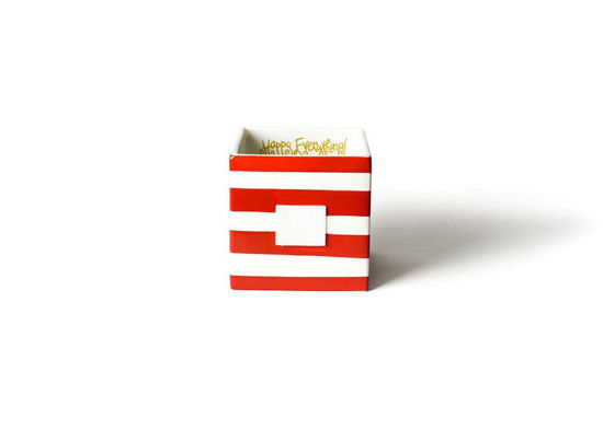 Red Stripe Mini Nesting Cube Medium by Happy Everything!™