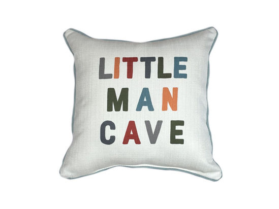 Little Man Cave Pillow by Little Birdie