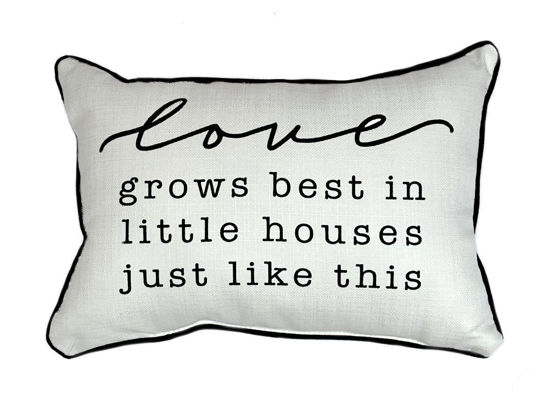 Love Grows Best Pillow by Little Birdie