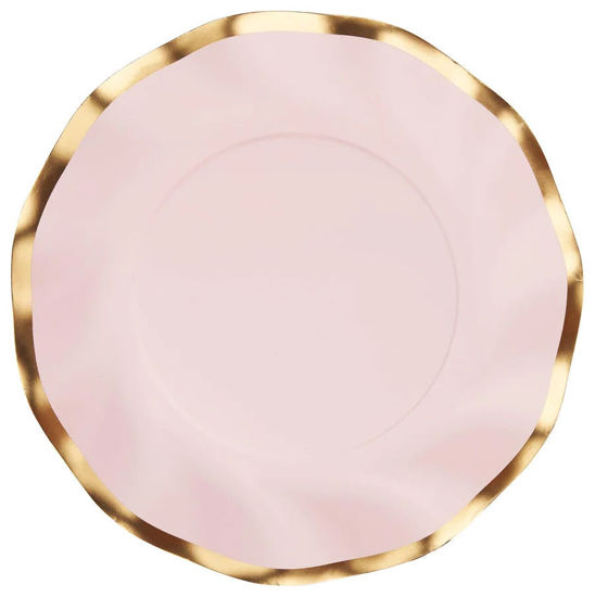 Blush Wavy Paper Salad Plates by Sophistiplates