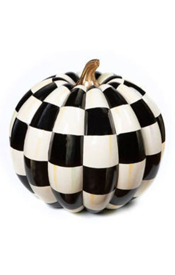 Courtly Check Outdoor Pumpkin by MacKenzie-Childs