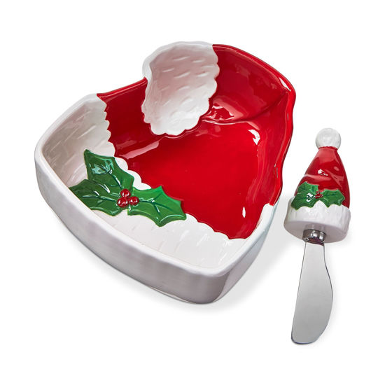 Santa Hat Shaped Bowl & Spreader Set by TAG