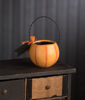 Small Yellow Orange Pumpkin Bucket by Bethany Lowe