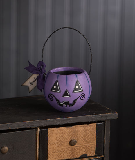 Small Purple Pumpkin Bucket  by Bethany Lowe