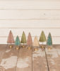 Pretty in Pastel Mini Bottle Brush Trees in Box Set by Bethany Lowe