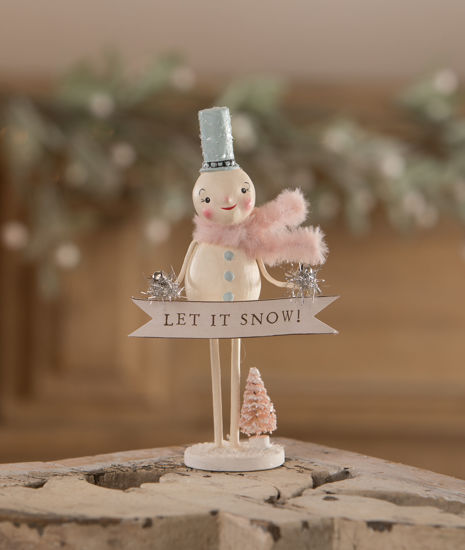 Let it Snow Pastel Snowman by Bethany Lowe