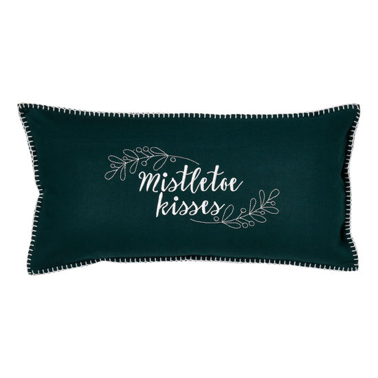 Mistletoe Kisses Lumbar Pillow by TAG