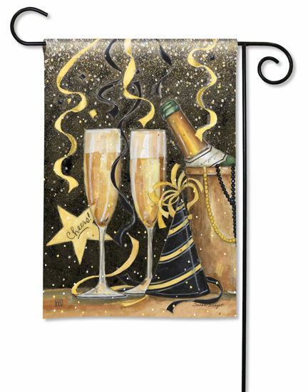 New Year's Eve Garden Flag by Studio M