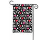 Hearts Hugs and Kisses Garden Flag by Studio M