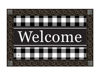 Black and White Check Welcome MatMate by Studio M