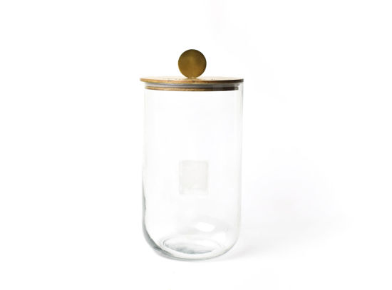 Big Wooden Lid Glass Jar by Happy Everything!™