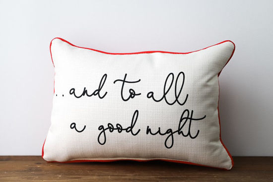 And to All, A Good Night Pillow (Piping red) by Little Birdie