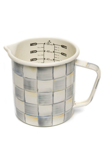 Sterling Check Enamel 7 cup Measuring Cup by MacKenzie-Childs