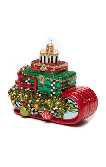 Christmas Sled Glass Ornament by MacKenzie-Childs