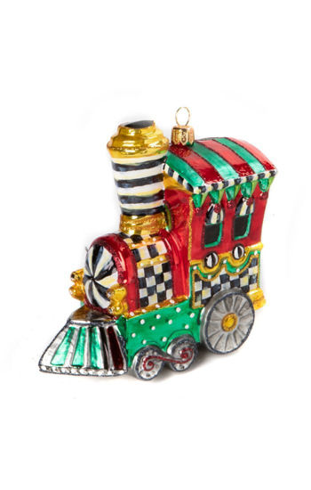 Toyland Train Glass Ornament by MacKenzie-Childs