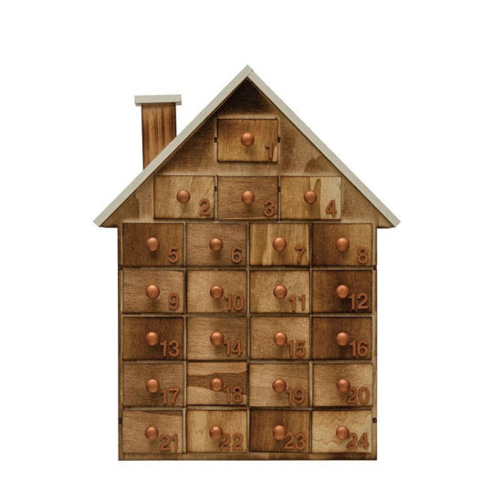 Wood House Advent Calendar by Creative Co-op