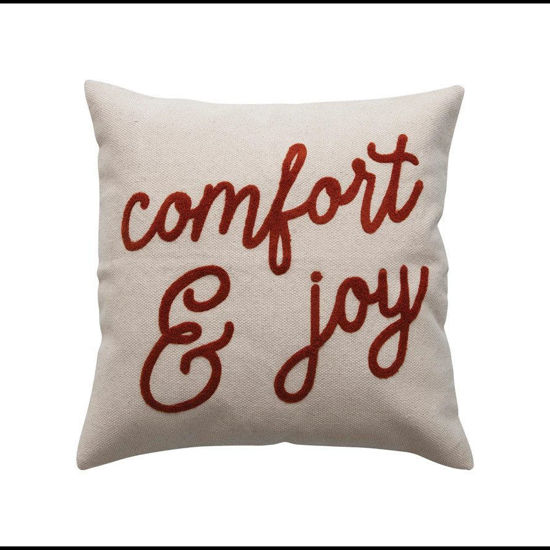 Comfort & Joy Embroidery 26" Pillow by Creative Co-op