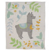 Cotton Blend Baby Blanket with Llama by Creative Co-op