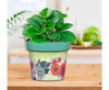 Whimsy Flowers Teal 6" Art Pot by Studio M