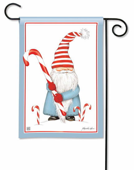 Candy Cane Gnome Garden Flag by Studio M