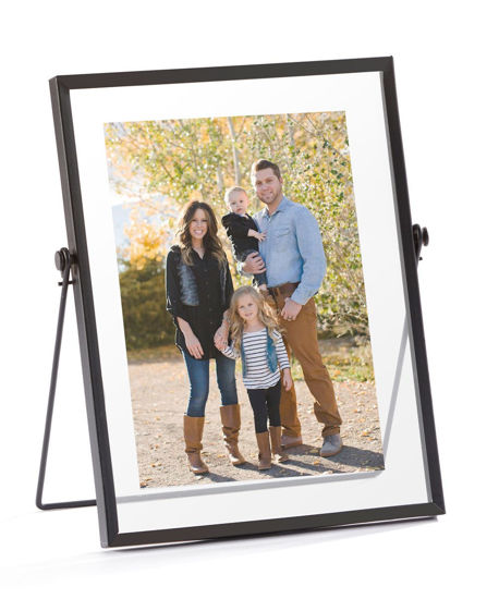 Large Black Metal & Glass 5x7" Photo Frame by Giftcraft