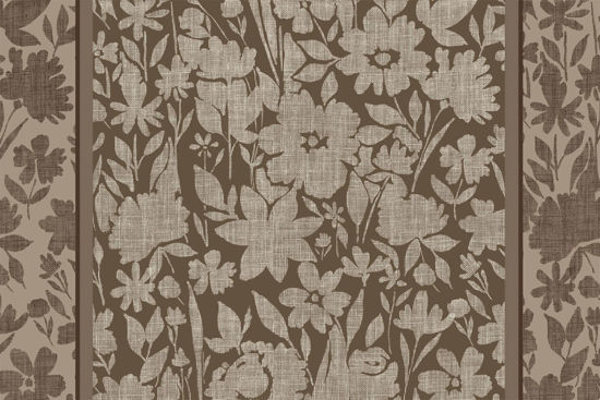 Denby Floral - Brown Floor Flair - 2 x 3  by Studio M