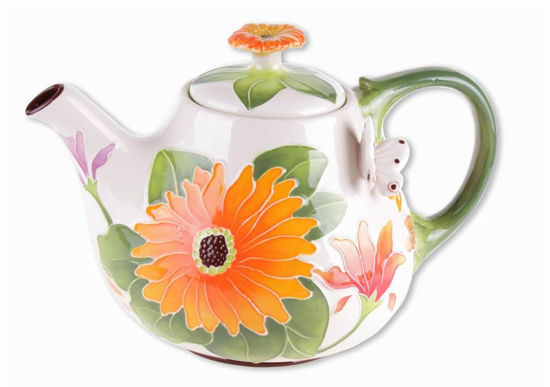 Gerber Daisy Teapot by Blue Sky Clayworks
