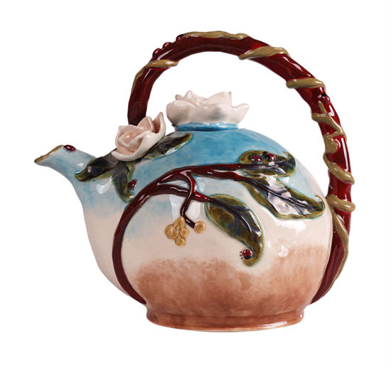 Bella Flora Summer Teapot by Blue Sky Clayworks