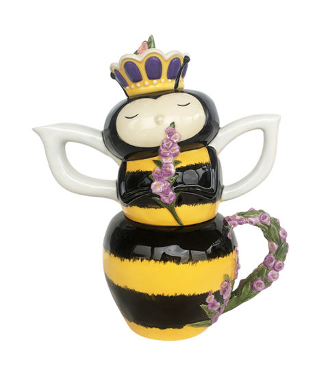 Jea with Queen Tea for One Teapot by Blue Sky Clayworks
