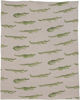 Cotton Blend Baby Blanket with Alligators by Creative Co-op