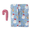 Blue Christmas Swaddle Set by Mud Pie