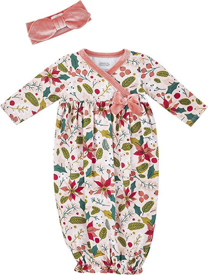 Christmas Floral Gown and Pink Headband by Mud Pie