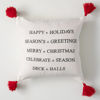 Happy Holidays Tassel Pillow by Sullivans