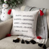 Happy Holidays Tassel Pillow by Sullivans