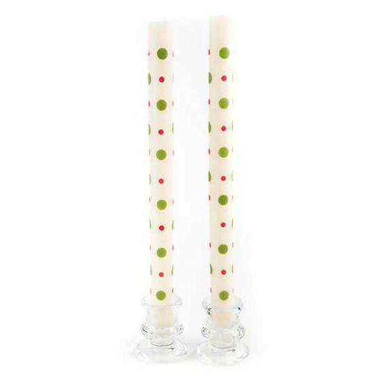 Small & Large Dots Dinner Candles - Red & Green - Set of 2 by MacKenzie-Childs