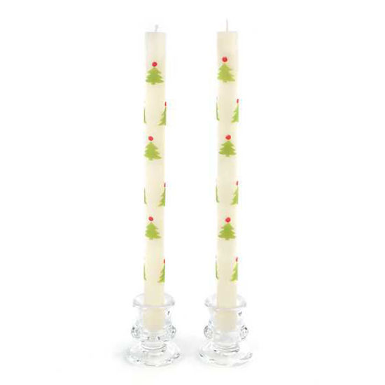 Christmas Tree Dinner Candles - Red & Green - Set of 2 by MacKenzie-Childs