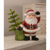 Jolly Waving Santa With Bag Large Paper Mache by Bethany Lowe