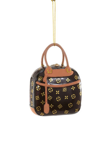 Brown LV Luxury Handbag Ornament by Cody Foster