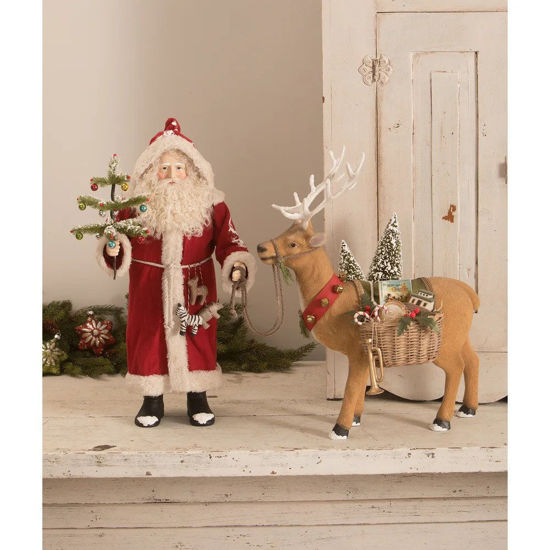 Santa and Prancer Toy Delivery by Bethany Lowe